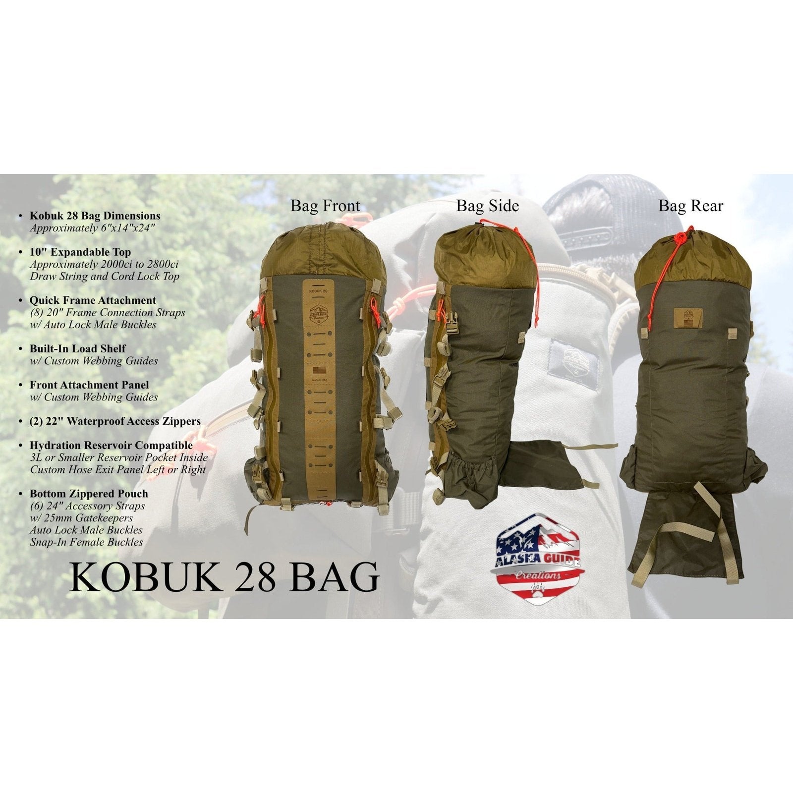 Kobuk 28 - Bag Only Alaska Guide Creations