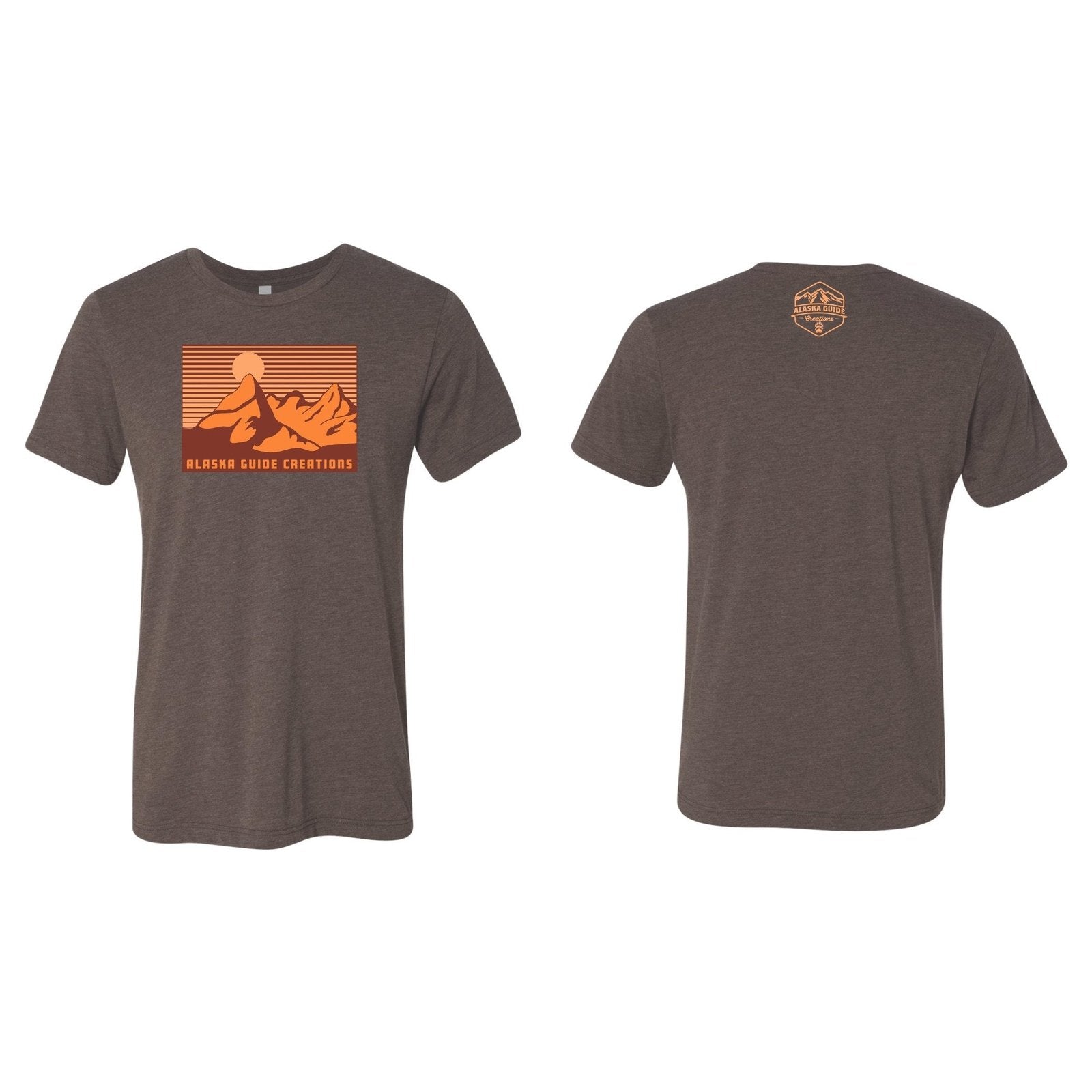 Scenic Alaska T Alaska Guide Creations Small Brown with Orange Print